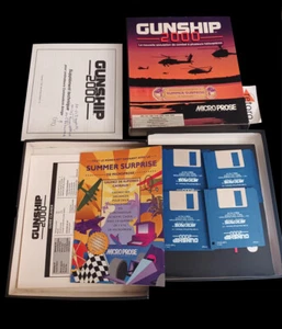 GUNSHIP 2000 COMMODORE AMIGA 3,5" BIG BOX Complete Micro Prose Edicion Francesa - Picture 1 of 5