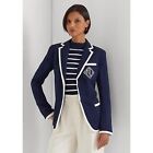 Lauren Ralph Lauren Women's Jacket Sz 8 -T Georgette Blazer French Mascarp Blue