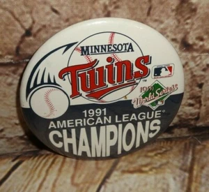 1991 Minnesota Twins American League Champions Bottone Spilla 3,5" da collezione - Foto 1 di 2
