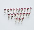 Wholesale 21pc 925 Solid Sterling Cut Simulated Ruby Ring Lot C813