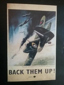 R.A.F. POSTCARD SIZE 2 SIDED PICTURES 1940'S , HISTORY , WORLD WAR II , SOUVENIR - Picture 1 of 8