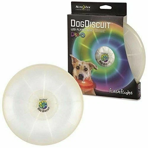 Nite Ize Flashflight Dog Discuit LED Illuminated Flying Disc Disco FFDD 07 R 8