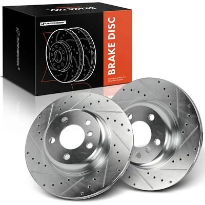 2x Rotores de freno delanteros perforados para BMW F10 528i 2011-2016 528i xDrive 2012-2016 Foto 1 de 4