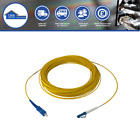 LC to SC Simplex OS2 Singlemode Yellow Fibre Optic Patch Cable with 2mm Jacket