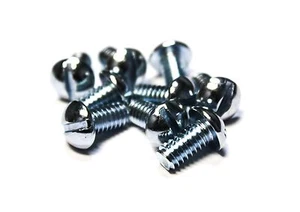 (1000) 1/4 x1/2" Maschinenschrauben - Rundkopf (Schlitz) - Zink - Bild 1 von 1