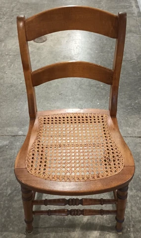 Vintage Cane ladder back chair 1920-1940 Lightweight Sturdy Wood PICK UP ONLY Cover
