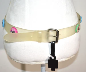 Relic Vintage Y2K Belt Bottle Cap Pop Women's Large NEW Clear - Picture 1 of 5
