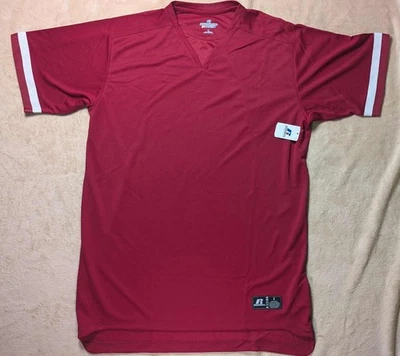 Camiseta deportiva ligera roja y blanca Russell Athletic para hombre talla grande nueva con etiquetas Foto 1 de 4