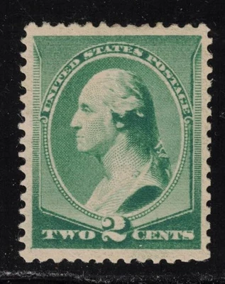 US Stamp Scott # 213 Green 2cent Washington - Mint OG LH - Image 1 of 2