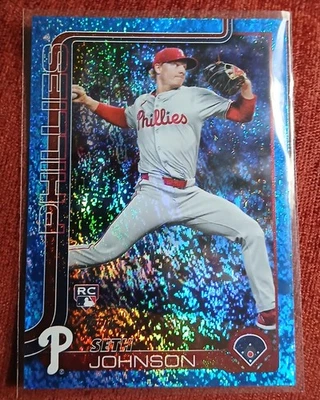 2025 Topps Series 2 #362 Blue Foil 096/150 Seth Johnson R.C. - Image 1 of 2