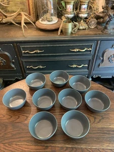 Set Of 9 Stoneware Ikea Dinera 12011 Dark Grey Cereal/Soup Bowls 5 3/4"W - Picture 1 of 19