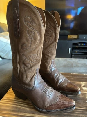 Ковбойские сапоги Nine West Evie коричневые кожаные замшевые размер 7,5 M - Изображение 1 из 4