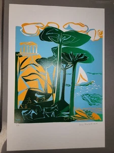 Georg Koenigstein-Impresión Linocut-Paisaje Cubista-2004 - Imagen 1 de 3