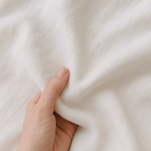 Pure White Linen Fabric by the Yard – Material for Clothing & Home Projects - Picture 1 of 10