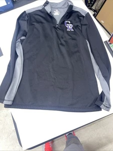 Colorado Rockies 1/4 Zip Pullover Sweatshirt Men's Adult XL - Picture 1 of 4