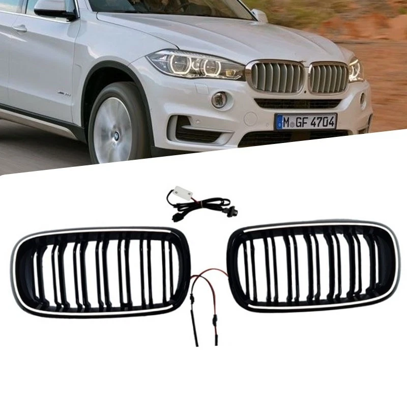Parrilla delantera con luz LED para BMW X5 F15 luces de parrilla 2014-2018 2016 Foto 1 de 4