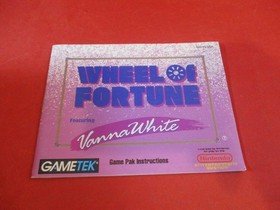Wheel of Fortune Featuring Vanna White Nintendo NES Instruction Manual Booklet B