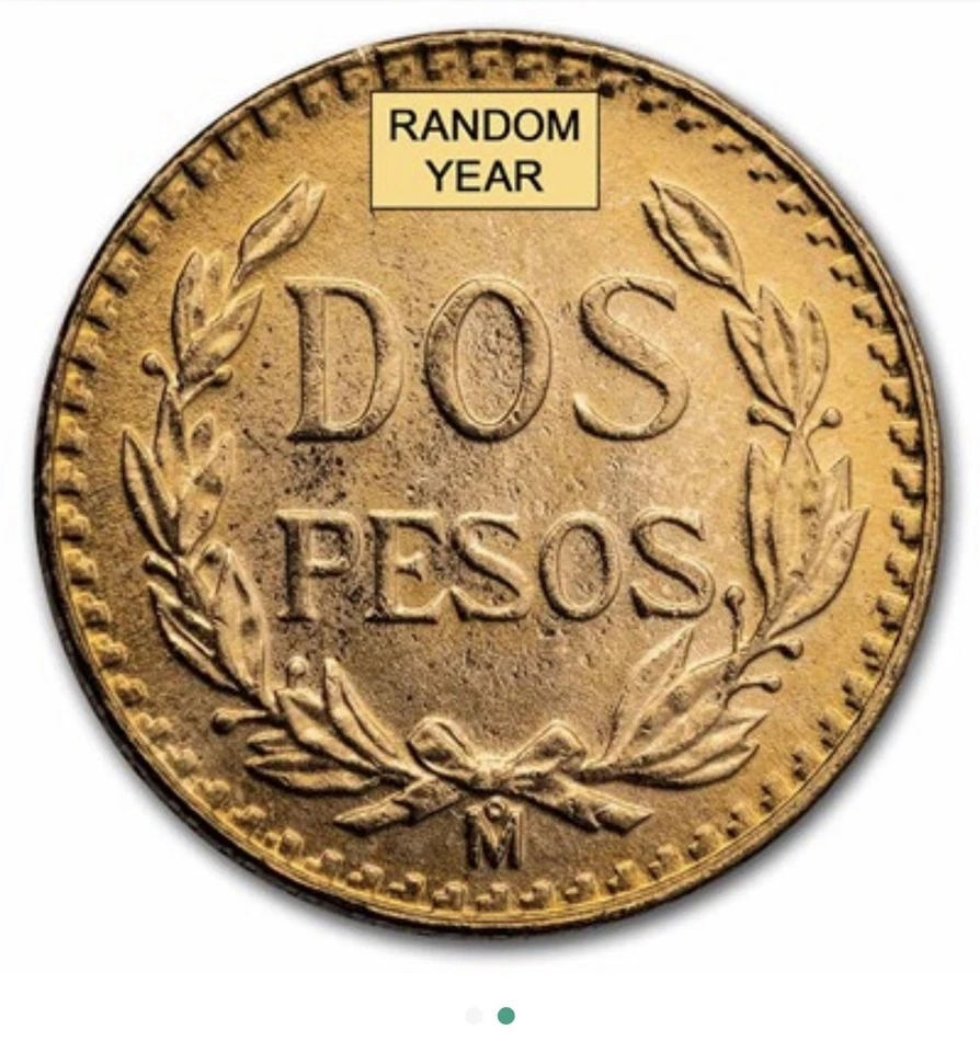 Oro México 2 pesos .0482 oz - - Fecha aleatoria Foto 1 de 1