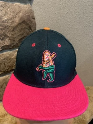 Clinton LumberKings MILB Zephyr Fitted Hat Green/Fuchsia - Image 1 of 4