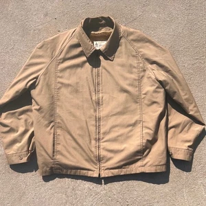 Vintage London Fog Mens 44 REG Tan Jacket Coat Quilted Lined Zip Up - Picture 1 of 8