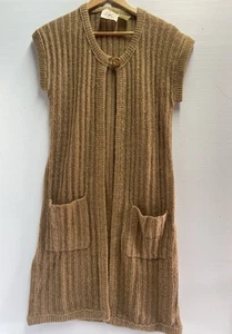 Marco Polo Ladies Vintage Wool & Acrylic Long Cardigan Jumper Single Button L - Picture 1 of 12