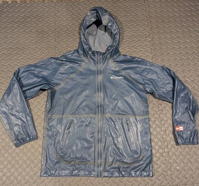 Columbia Outdry EX II Blue Rain Waterproof Jacket Reversible Full zip Men's L - Image 1 of 4