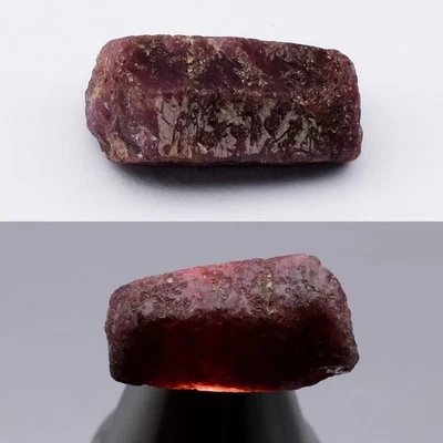 💎 20,71 quilates 19,2 x 10,5 mm rubí rojo púrpura natural áspero - gema de Madagascar sin calentar Foto 1 de 4