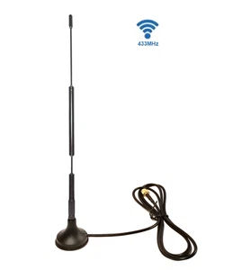 Antena de interior y exterior de material robusto 433 MHz ventosa magnética 1,5 mRG174 RP-SMA - Imagen 1 de 4