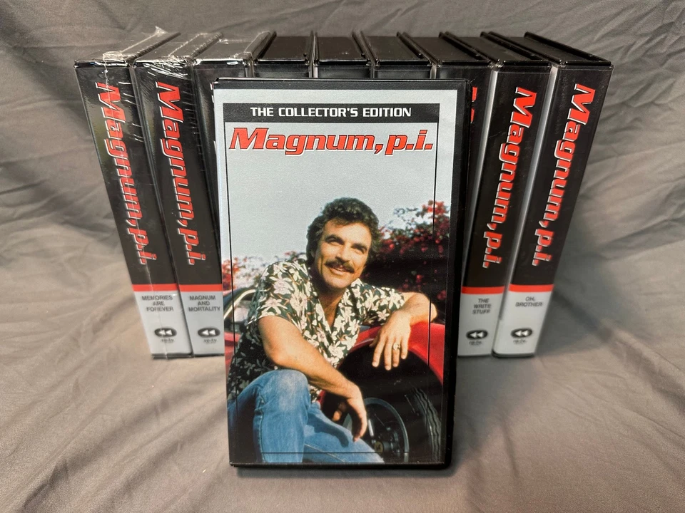 Magnum PI Complete Set 10 Collectors Edition VHS Tapes 1997 RE-TV Tom Selleck - Image 1 of 4