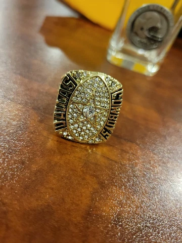 1992 Dallas Cowboys Troy Aikman Super Bowl Ring GOLD size 11 Cover