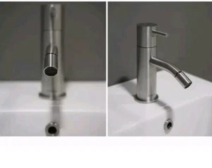 AYATI Antonio Lupi AY400SA Single Lever Bidet Mixer - Satin Steel, - Picture 1 of 13