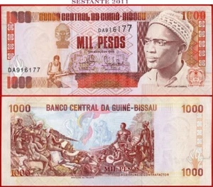 GUINEA BISSAU 1.000 1000 PESOS 1 3 1990 P 13a UNC kostenloser Versand ab 100 $ - Bild 1 von 3