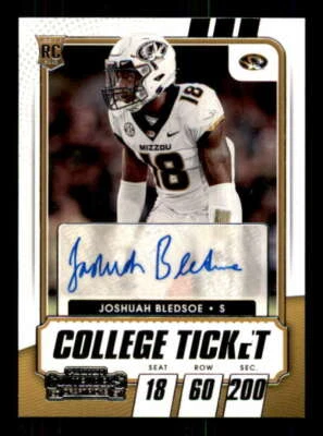 Joshuah Bledsoe AU Rookie Card 2021 Panini Contenders Draft Picks #255 - Image 1 of 2