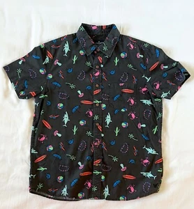 American Eagle klassische Passform Knopfleiste Party Strand Surfen Größe Medium - Bild 1 von 6