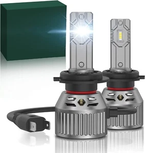H7 LED Headlight Bulbs, 15000LM, 70W/Pair 4 Times Brighter LED Headlights 2 Pack - Picture 1 of 5