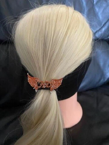 Corbata HD naranja/pequeña ornamentada 2 pulgadas de ancho por diademas de diamantes de imitación ¡La mejor! Foto 1 de 1