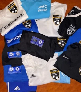 Huge Lot of 14 Soccer Shirts & Shorts Size Youth Boys Small - Picture 1 of 1