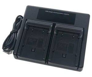 USB Dual Battery Charger for JVC BN-VF707 VF707U BN-VF714 BN-VF733 GR-D Series - Picture 1 of 7