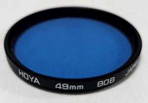 Hoya 49mm 80B Blue Glass Filter Japan 17228 w/Bag - Picture 1 of 6