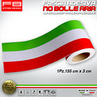 Fascia Striscia Adesiva Tricolore Ialia Flag Stripes Bandiera Italy 155 x 3 cm