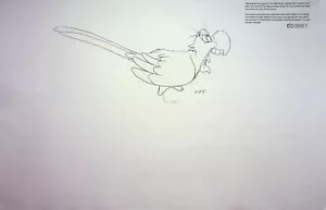 Copia de hoja modelo Iago del estudio de producción ALADDIN 1992 11x17 WALT DISNEY #GB - Imagen 1 de 2