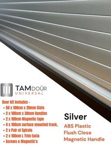 Tambour Door Kit Easy Cut 1-3 Doors upto 1000mm x 1000mm ↕️or ↔️ Slide ABS Door - Picture 1 of 24