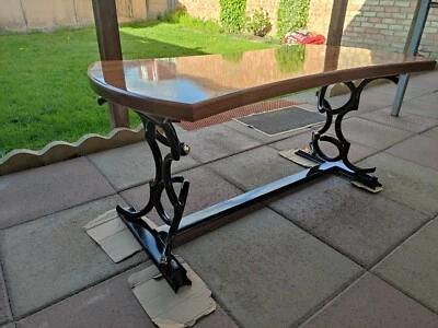 Hardwood Redwood coffee table custom made solid wood contemporary - Image 1 of 4