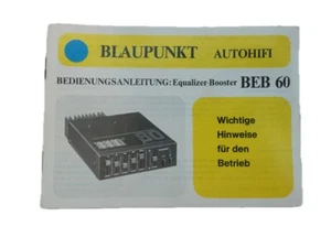 Blaupunkt Equalizer Booster BEB 60 3D79130006 User Manual - Picture 1 of 3