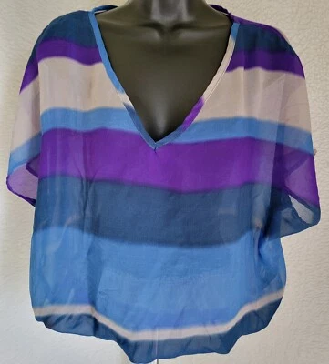 Camisa Top Blusa Mujer Myth NYC Talla L Grande Multicolor Rayas Foto 1 de 4