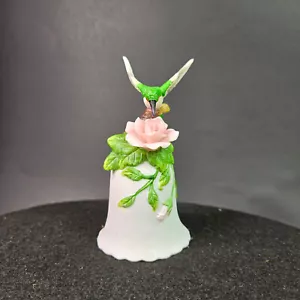 1997 - Campanella colibrì gola rubino fiore rosa 4" Y.H. - Foto 1 di 10