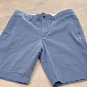 Pantalones Cortos Aiden Banana Republic Azul Para Hombre Talla 34 Usados en Excelente Condición 9" Entrepierna Algodón Frente Plano - Imagen 1 de 6