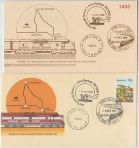 Stamp Tarcoola 1980 pse Pt Augusta South Australia telegraph postmarks & insert - Picture 1 of 1