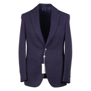 Luigi Borrelli Midnight Blue Patterned Wool-Cashmere Sport Coat Slim 40R (Eu 50) - Picture 1 of 9