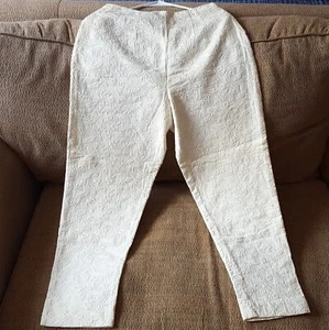 Vintage Midcentury Saks Fifth Avenue Capri Pants Cream Side Zipper Classic Look! - Picture 1 of 24